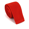 Solid Orange-Red Knit Tie