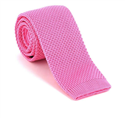 Solid Pink Knit Tie