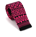 Black Knit Tie with Winter Pattern