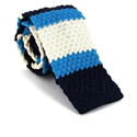 Tricolor Wave Stripe Knit Tie
