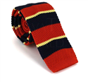 Tricolor Striped Knit Tie