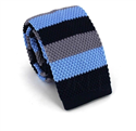 Tricolor Striped Knit Tie