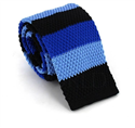 Tricolor Striped Knit Tie