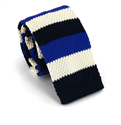 Tricolor Striped Knit Tie