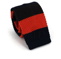 Tricolor Striped Knit Tie