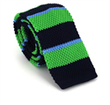 Tricolor Striped Knit Tie