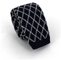 Dark Blue Diamond Knit Tie