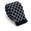 Dark Blue Diamond Knit Tie
