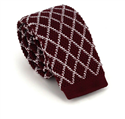 Crimson Diamond Knit Tie