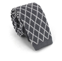 Grey Diamond Knit Tie
