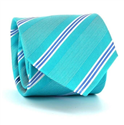 Turquoise Blue Striped Tie