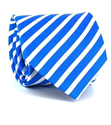 Blue and White Striped Tie