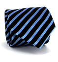 Blue and Black Striped Tie