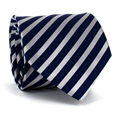 Blue and Silver Striped Tie