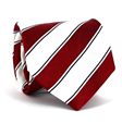 Red and White Striped Tie