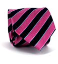 Pink and Black Striped Tie