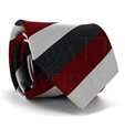 Tricolor Striped Burgundy Tie