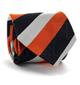 Tricolor Striped Orange Tie