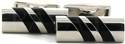Black Double Stripe Cufflinks