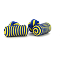 Midnight Blue and Yellow Barrel Cufflinks