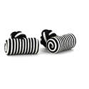 Black and White Barrel Cufflinks