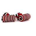 Red, Black, and White Barrel Cufflinks