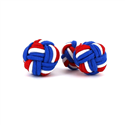 Large Blue, White, and Red Sphere Cufflinks