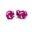 Large Fuchsia and White Ball Cufflinks