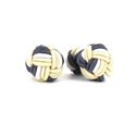 Large Grey, White, and Mother-of-Pearl Sphere Cufflinks