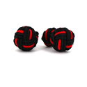 Large Black and Red Ball Cufflinks