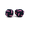 Large Black and Pink Ball Cufflinks
