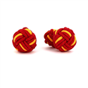 Large Red and Yellow Sphere Cufflinks