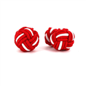 Large Red and White Ball Cufflinks