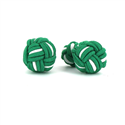 Large Green and White Ball Cufflinks
