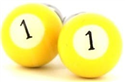 Yellow Billiard Ball Cufflinks 1