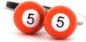 Orange Billiard Ball Cufflinks 5