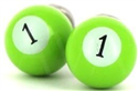 Green Billiard Ball Cufflinks 1