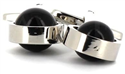 Black and Silver Ball Cufflinks