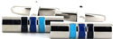 Tricolor Cylindrical Cufflinks