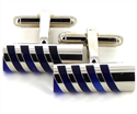 Cylindrical Striped Cufflinks