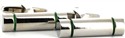 Green Striped Cylinder Cufflinks
