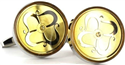 Gold Circular Cufflinks