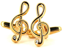 Golden Treble Clef Cufflinks