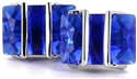 Blue Crystal Cufflinks II