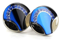 Blue Crystal Cufflinks IV