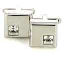 White Crystal Cufflinks