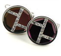 Circular Crystal Cufflinks
