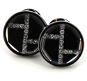 Circular Crystal Cufflinks