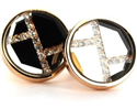 Circular Crystal Cufflinks III