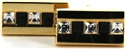 Golden Crystal Cufflinks II